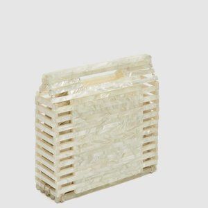 ZARA MINI MOTHER-OF-PEARL-EFFECT TOTE BAG NWOT